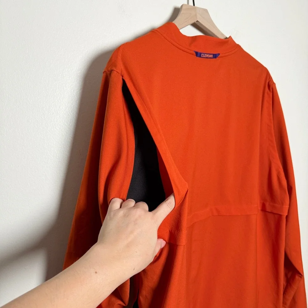 Nike‎ Clemson Tigers Mens Sideline Jacket XL Orange Full Zip Performance Sports